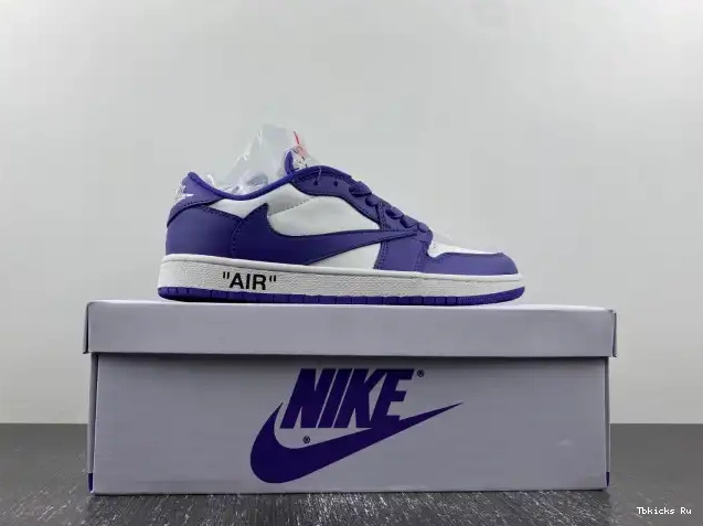 Rep TBK CUSTOM SCOTT X OFF-WHITE 1 AIR JORDAN TRAVIS DM7890-386 X 0406